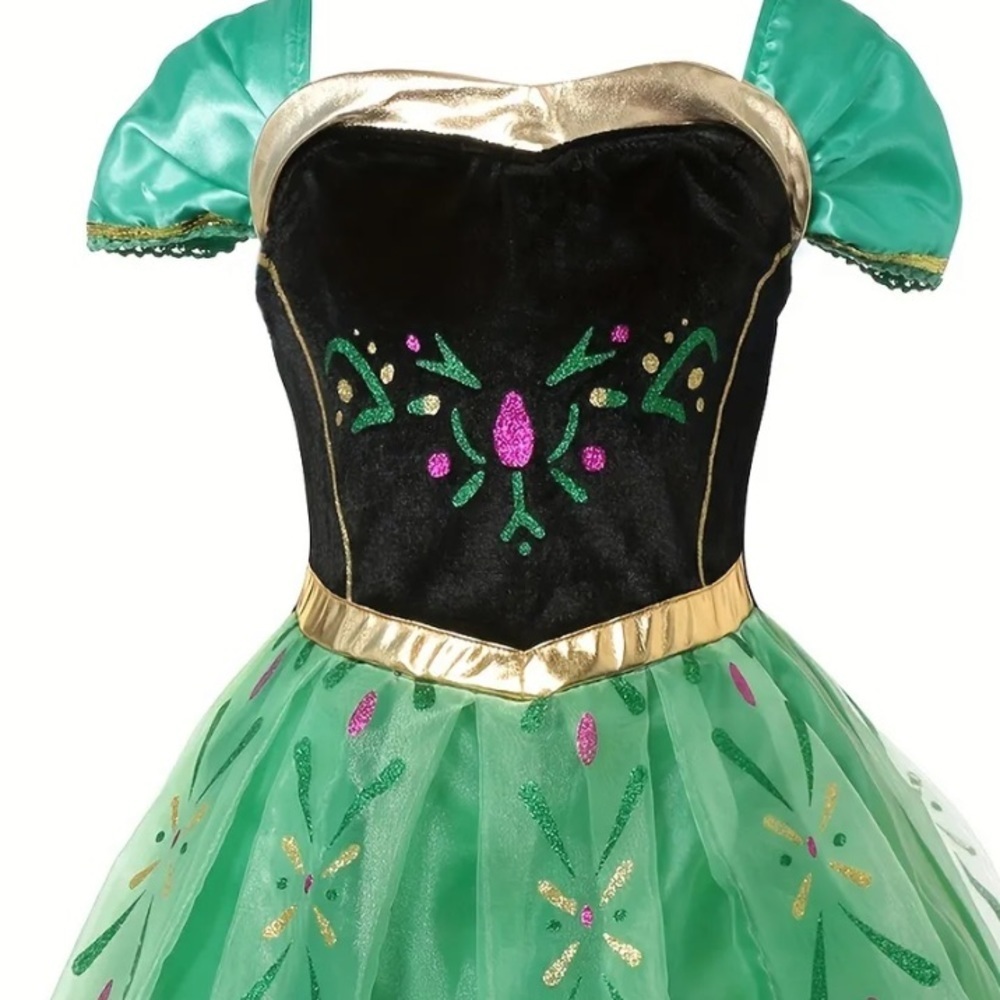 Frozen Disney Princess Anna Make Believe Costume for Dress up or Birthday Gift